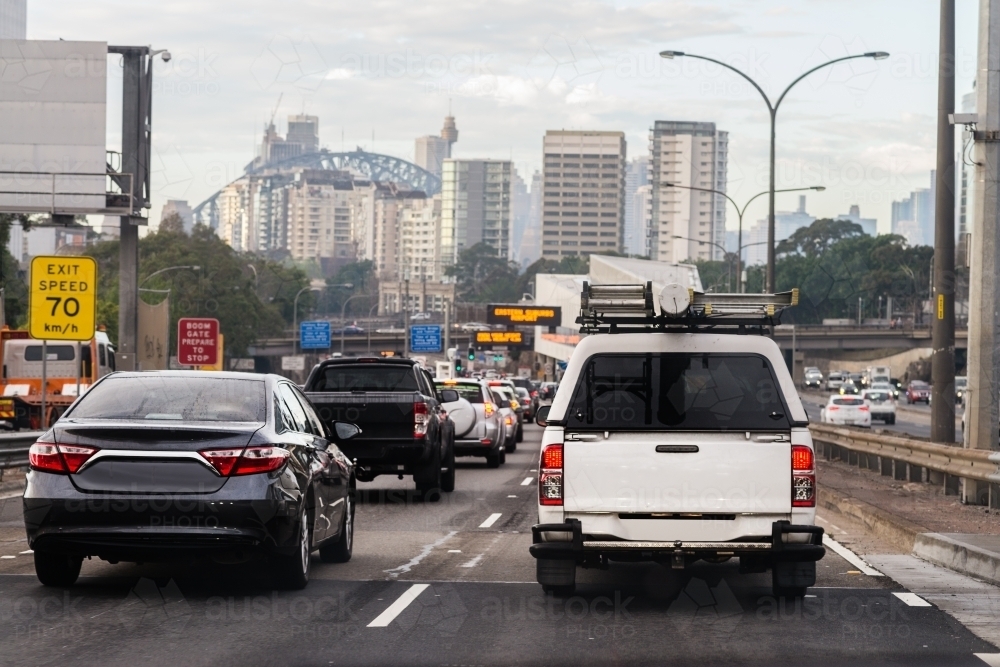 early morning traffic in Sydney - Australian Stock Image