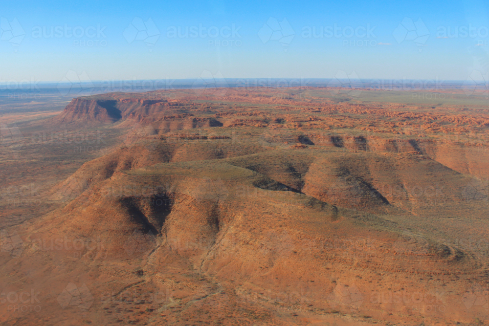 Edge of Kings Canyon from a helicopter - Australian Stock Image