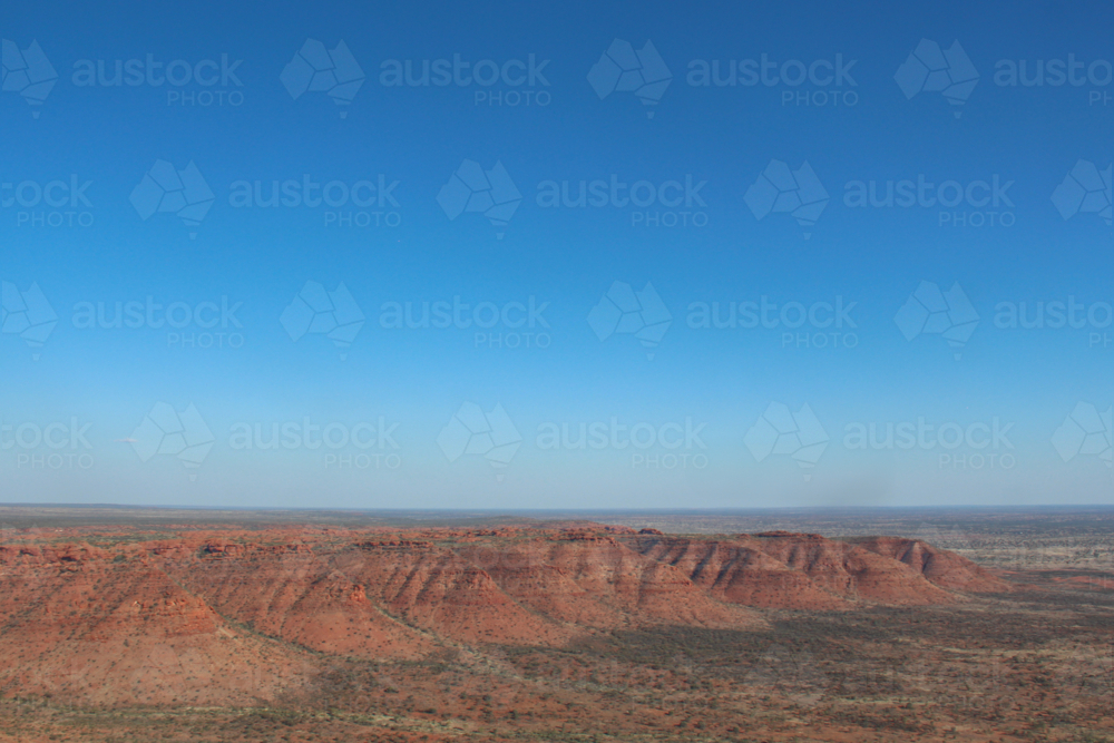 Edge of Kings Canyon from a helicopter - Australian Stock Image