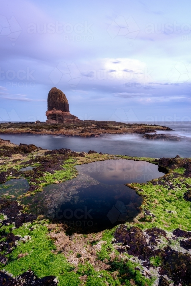 Eight shaped rock pool - Australian Stock Image