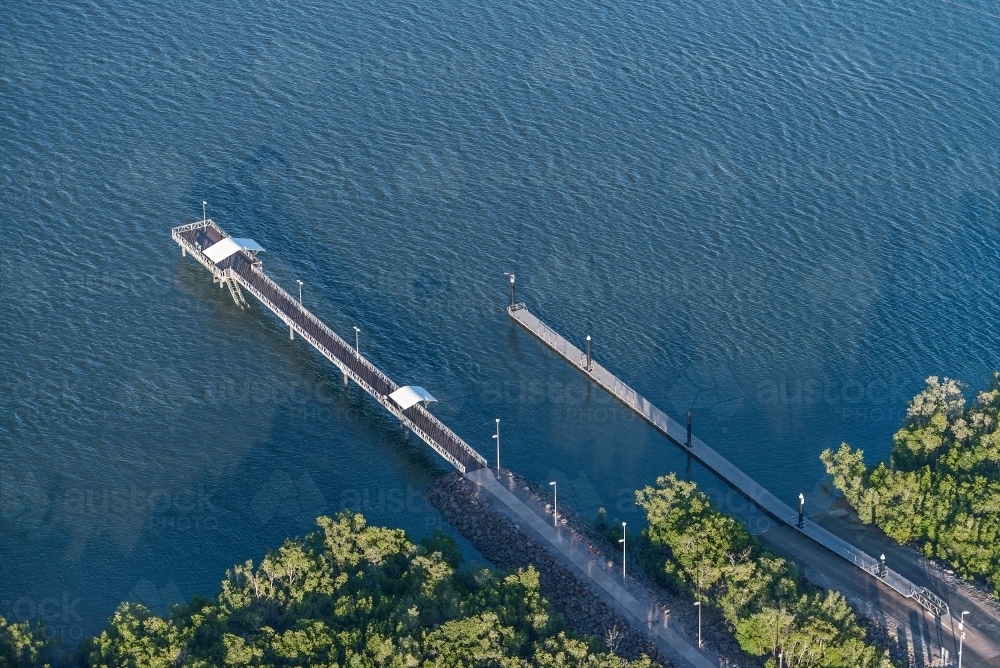 Elizabeth River Wharf aerial - Australian Stock Image