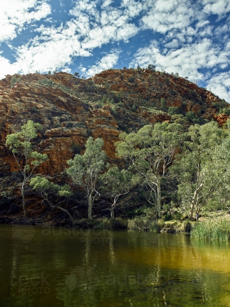 Ellery Creek Big Hole at the West MacDonnell Ranges - Australian Stock Image