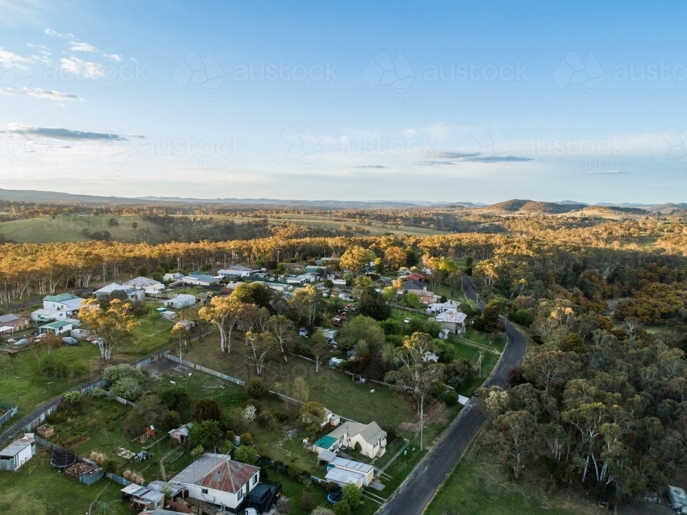 Empty block of undeveloped land amongst houses in Portland - Australian Stock Image