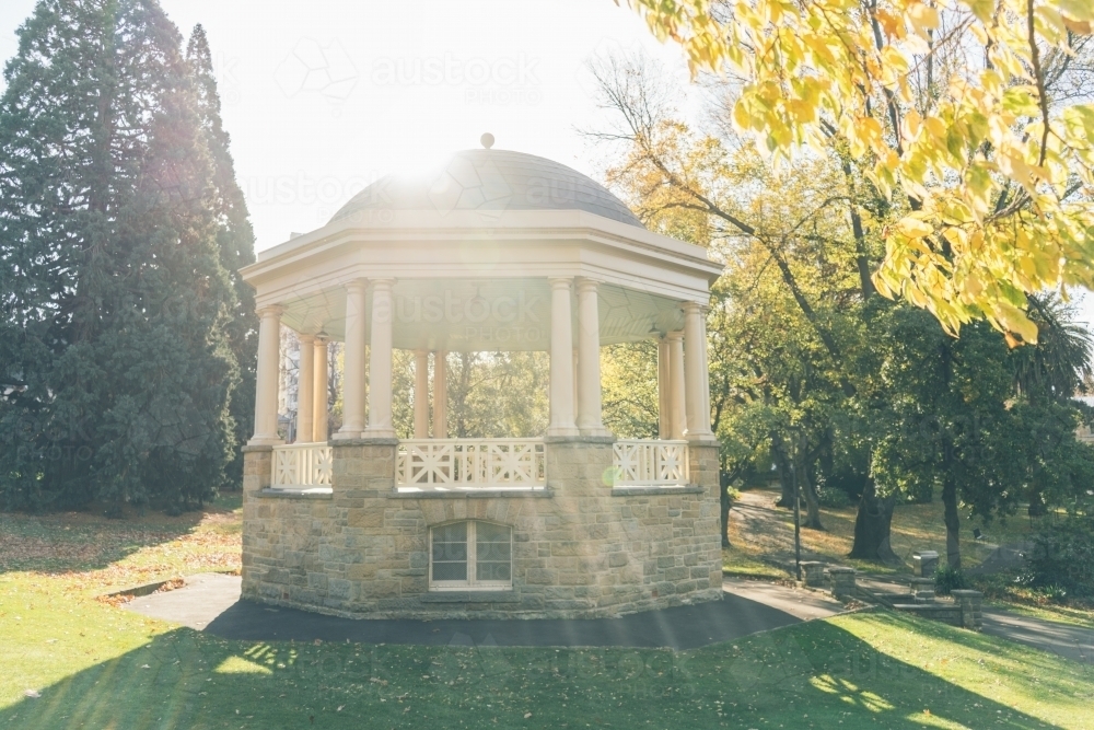 Empty gazebo in urban park - Australian Stock Image