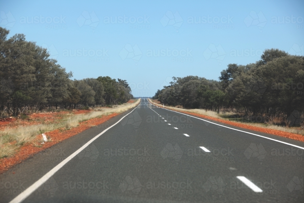 Empty road in the New South Wales outback - Australian Stock Image