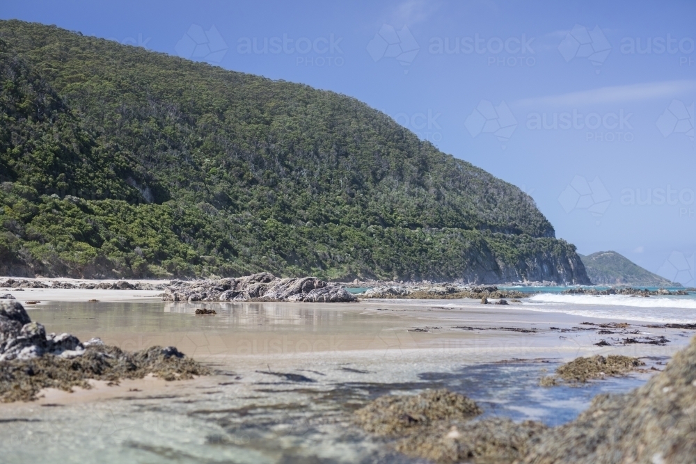 Empty rocky beach cove - Australian Stock Image