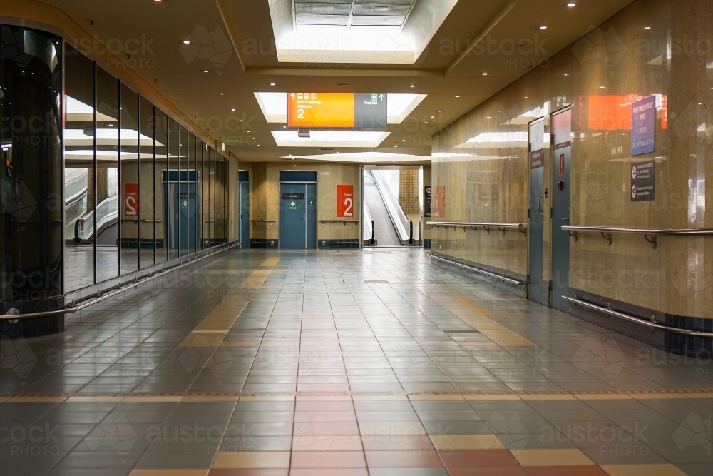 Empty train station - Australian Stock Image