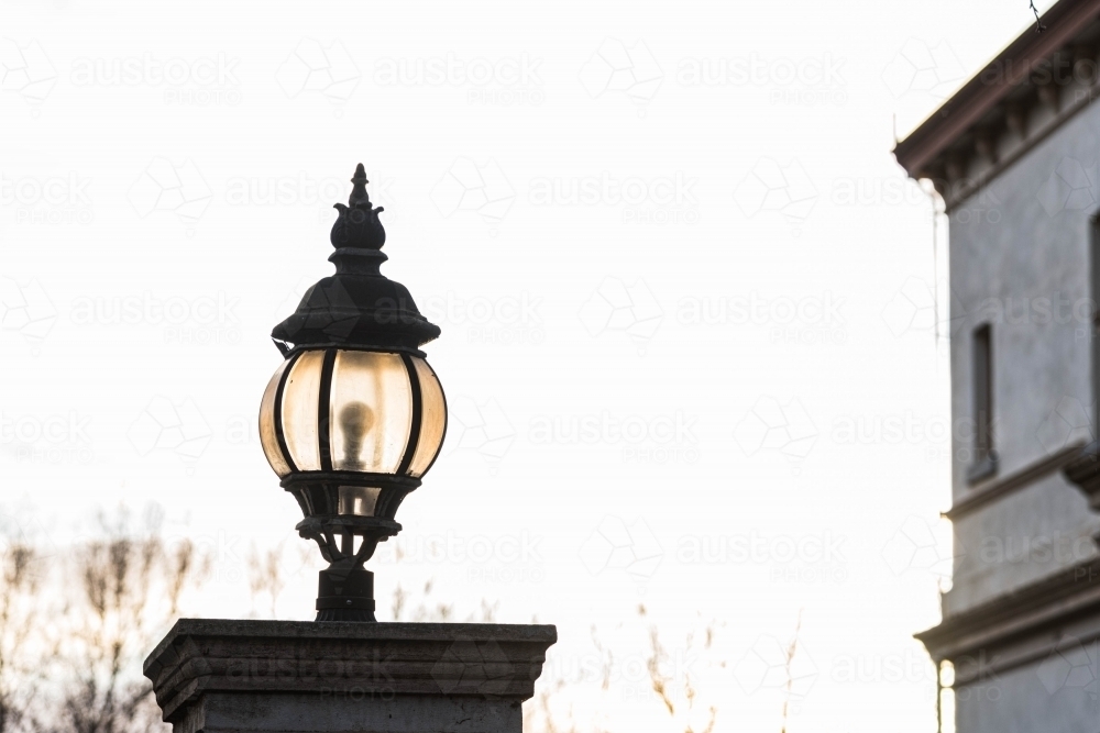 entrance lantern inner suburbs - Australian Stock Image
