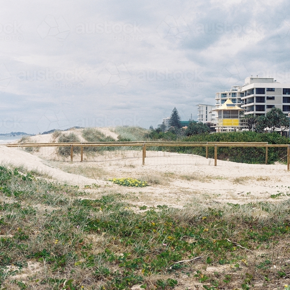 Entry to Gold Coast Beach - Australian Stock Image