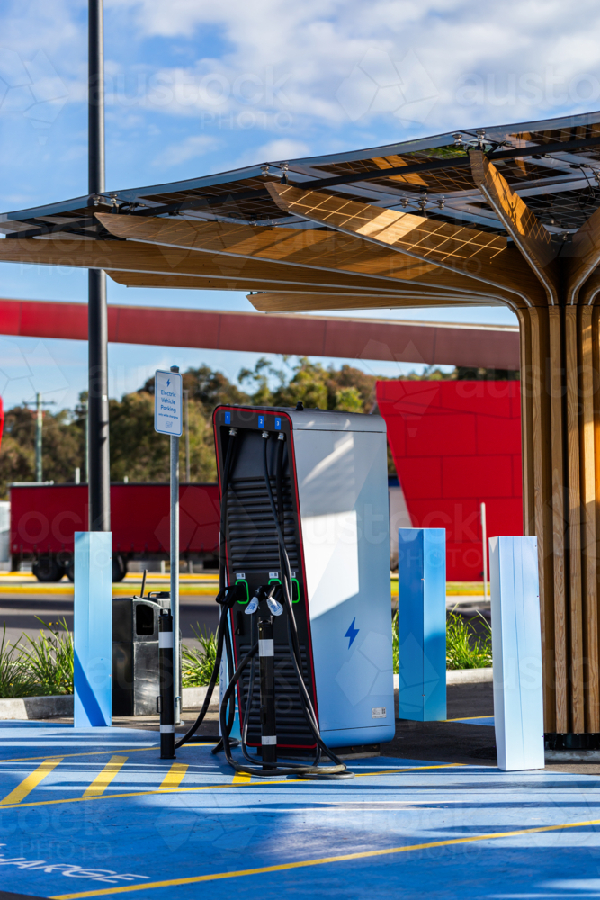 Image of Environmentally friendly electric vehicle charging stations ...
