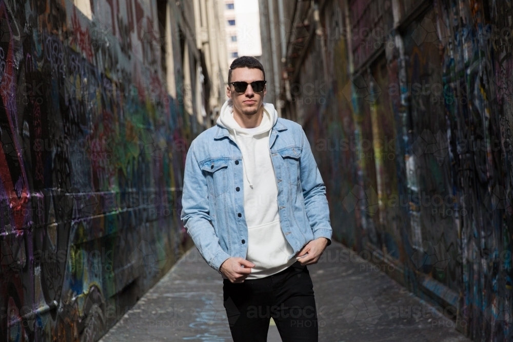 Exploring Melbourne Laneways - Australian Stock Image