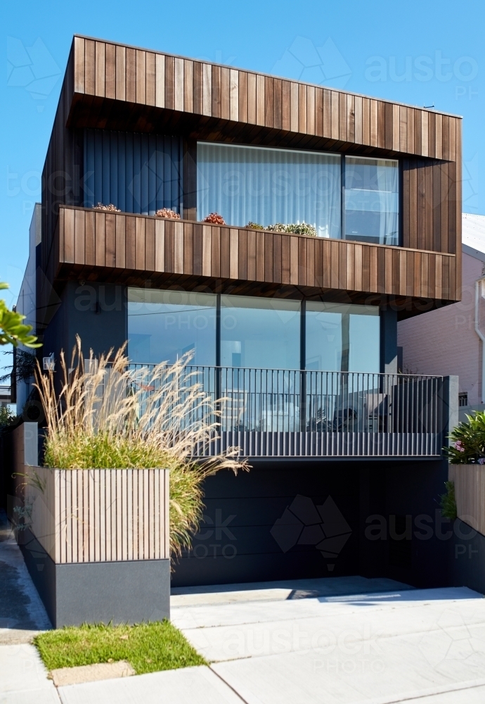 Exterior of modern architectural house - Australian Stock Image
