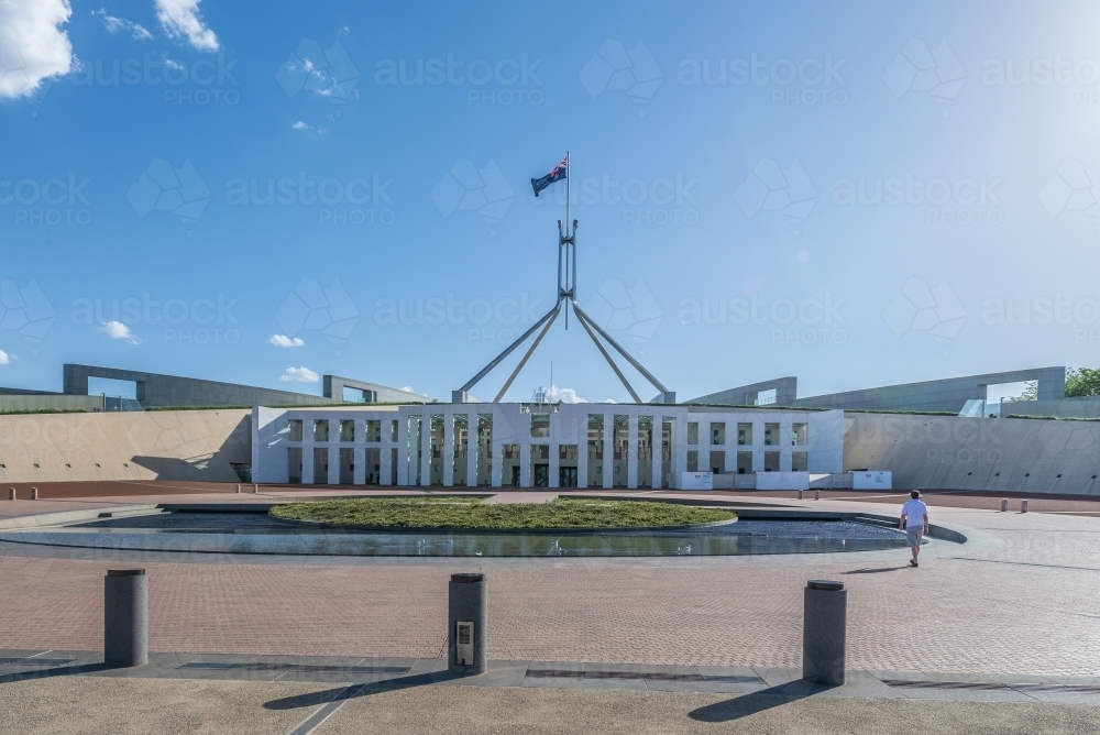Exterior of parliament House, Canberra - Australian Stock Image