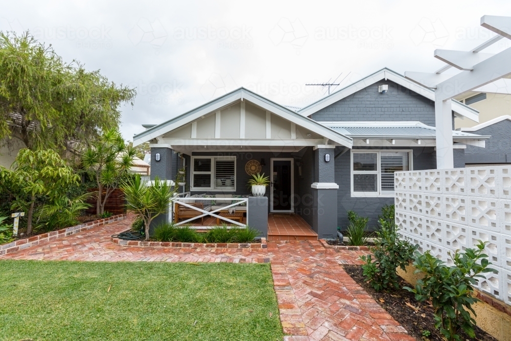 Exterior of renovated suburban home - Australian Stock Image