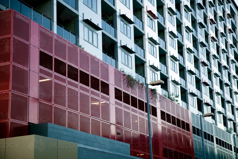 Modern Inner City Building Image of Facade of a modern inner city apartment building - Austockphoto