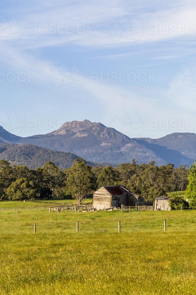 Farm in the Huon Valley - Australian Stock Image