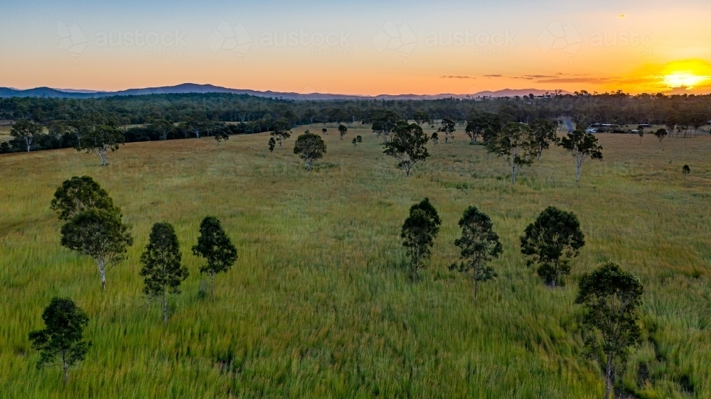 Farmland outside of Calliope - Australian Stock Image