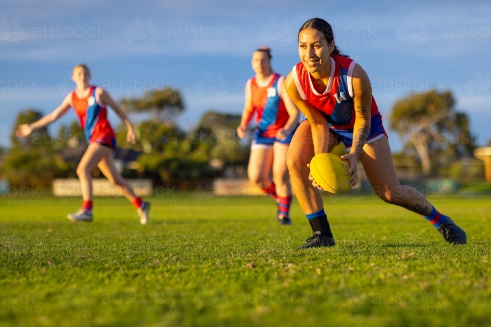 female footballers at training - Australian Stock Image