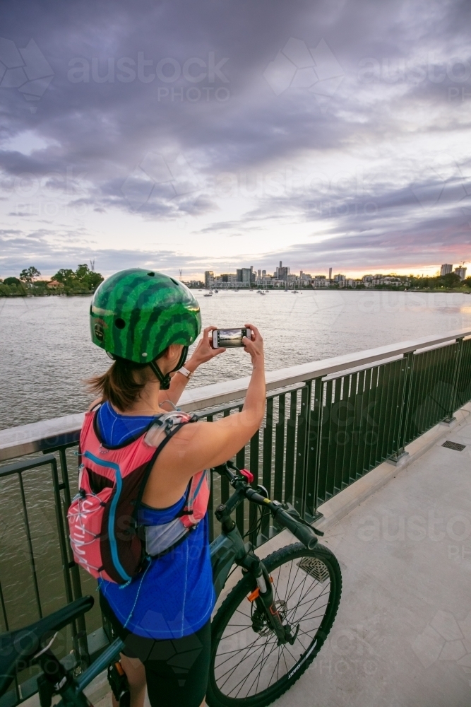 Female Taking A Picture - Australian Stock Image