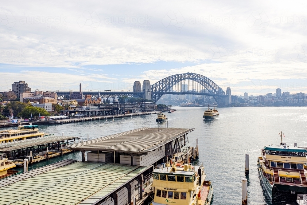 Ferries arriving at Circular Quay - Australian Stock Image
