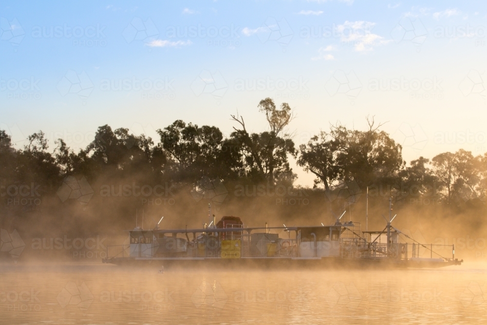 Ferry on the Murray River - Australian Stock Image