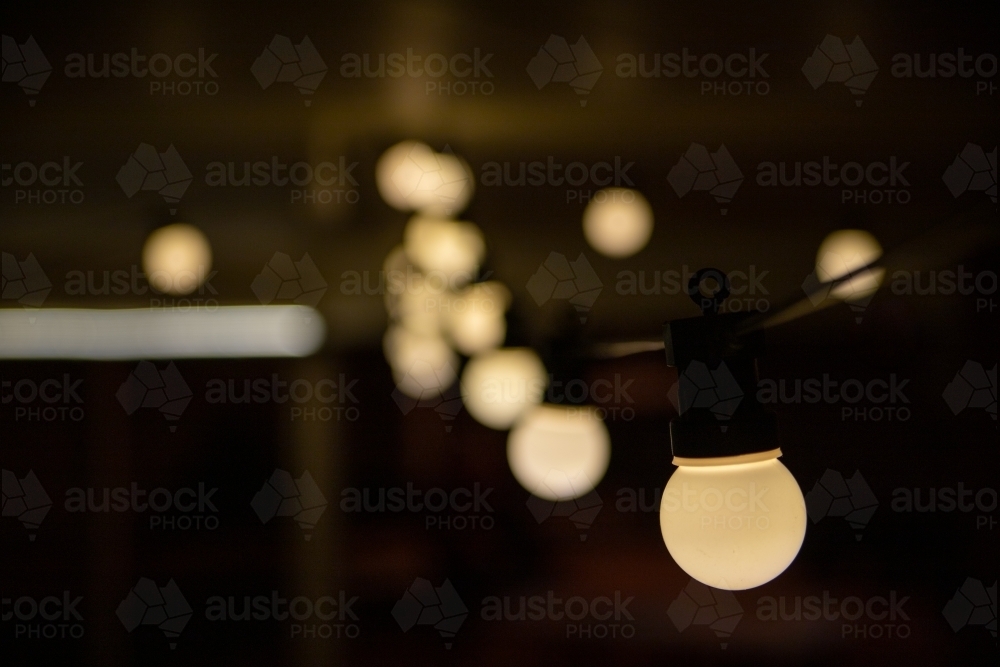 Festoon lights - Australian Stock Image