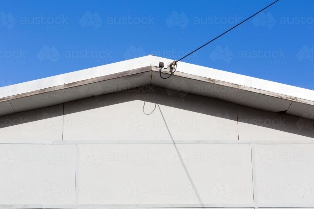 fibro house detail with electricity connection - Australian Stock Image