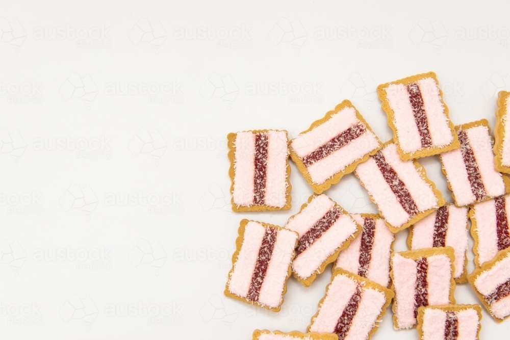 File of iced vovo biscuits - Australian Stock Image