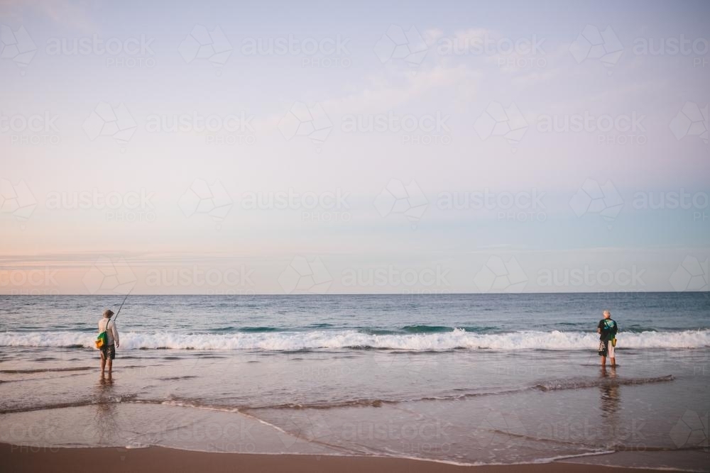 Fishermen on the Gold Coast - Australian Stock Image