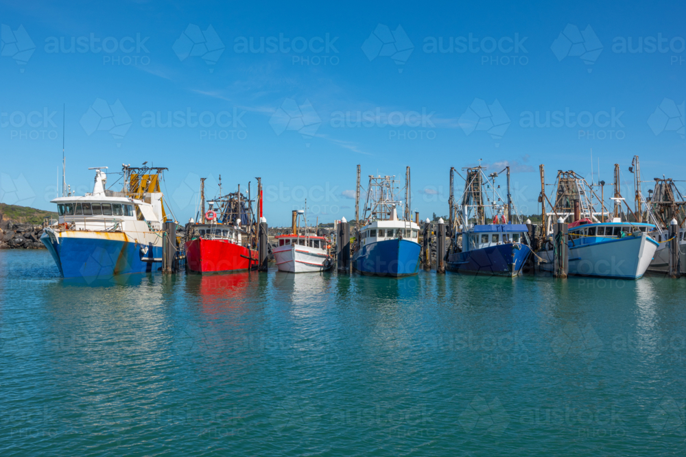 Fishing Trawlers at the Marina at Coffs Harbour - Australian Stock Image