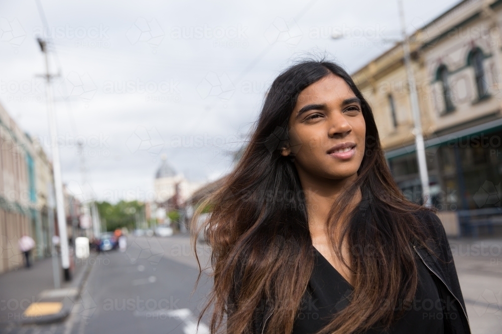 Fitzroy Pedestrian - Australian Stock Image
