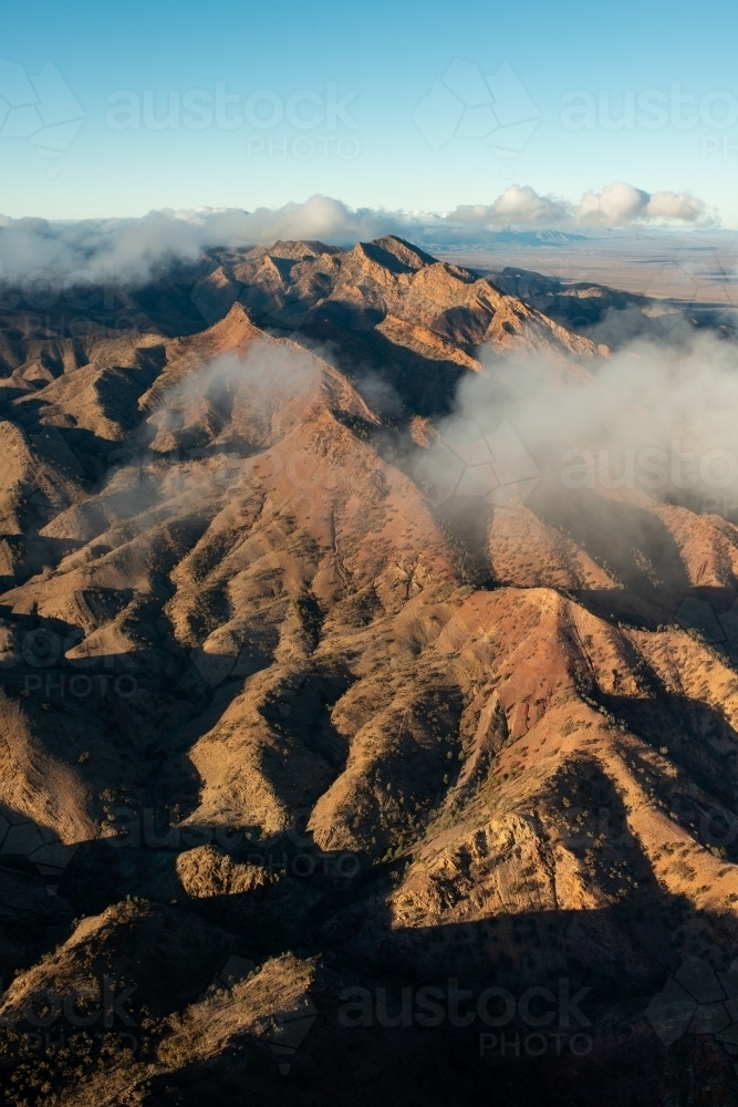 Flinders Ranges from air - Australian Stock Image