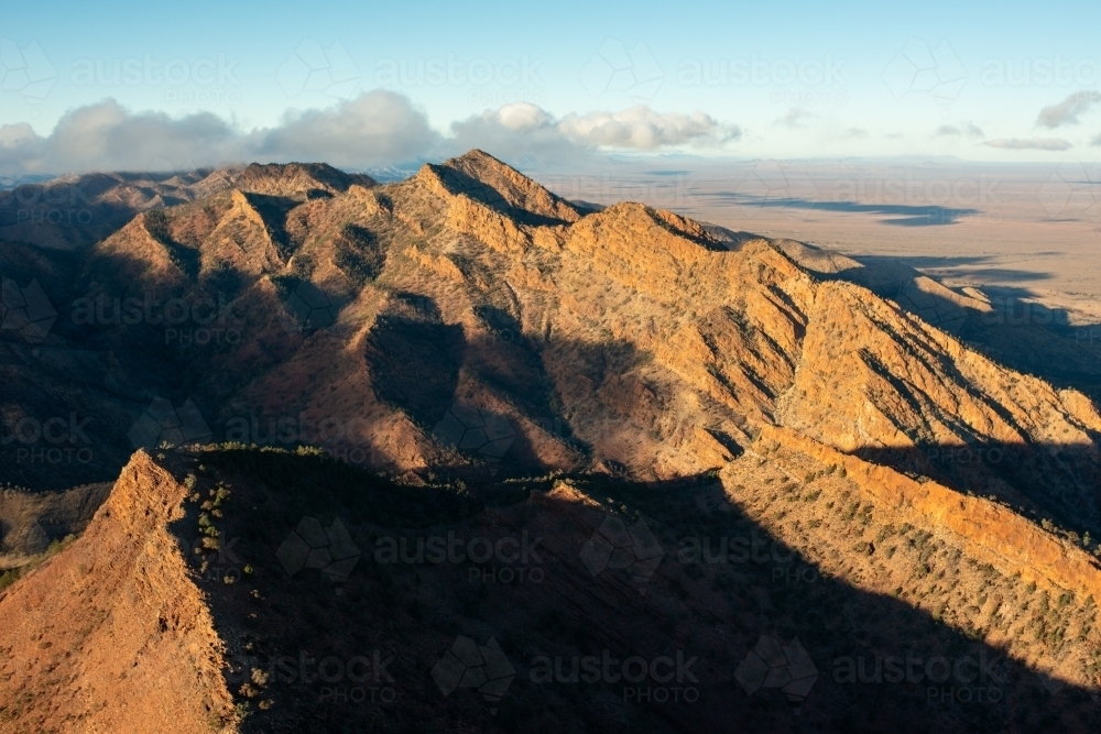 Image of Flinders Ranges from air - Austockphoto