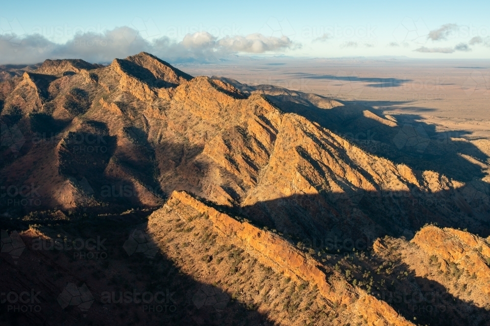 Image of Flinders Ranges from air - Austockphoto