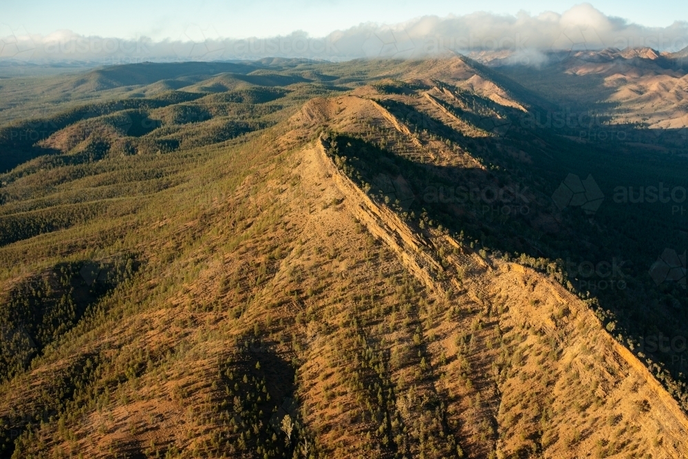 Flinders Ranges from air - Australian Stock Image