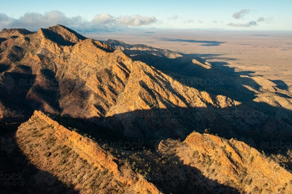 Flinders Ranges from air - Australian Stock Image