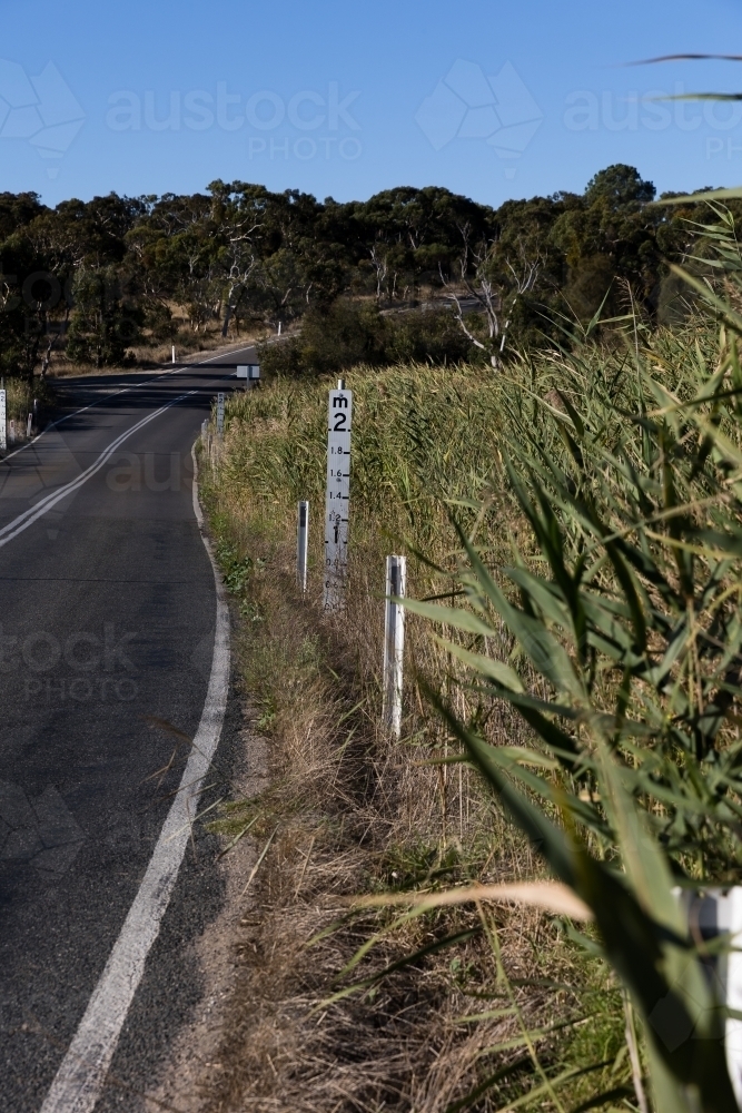 Flood Crossing in Regional South Australia - Australian Stock Image