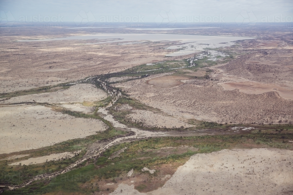 Flooded Warburton Creek - Australian Stock Image