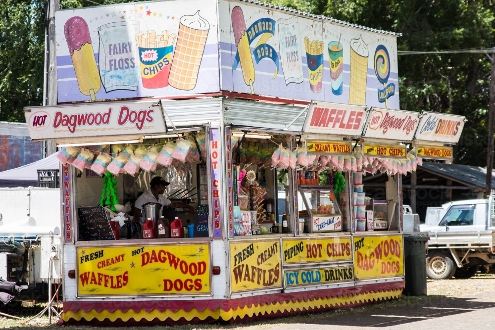 Food vendor van at local show - Australian Stock Image