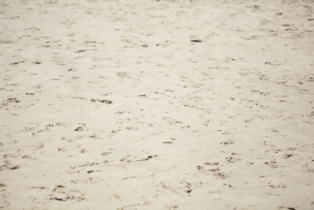 Footsteps in the Sand - Australian Stock Image