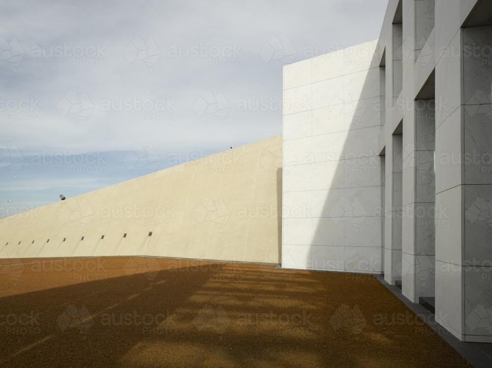 Forecourt at entrance of Parliament house - Australian Stock Image