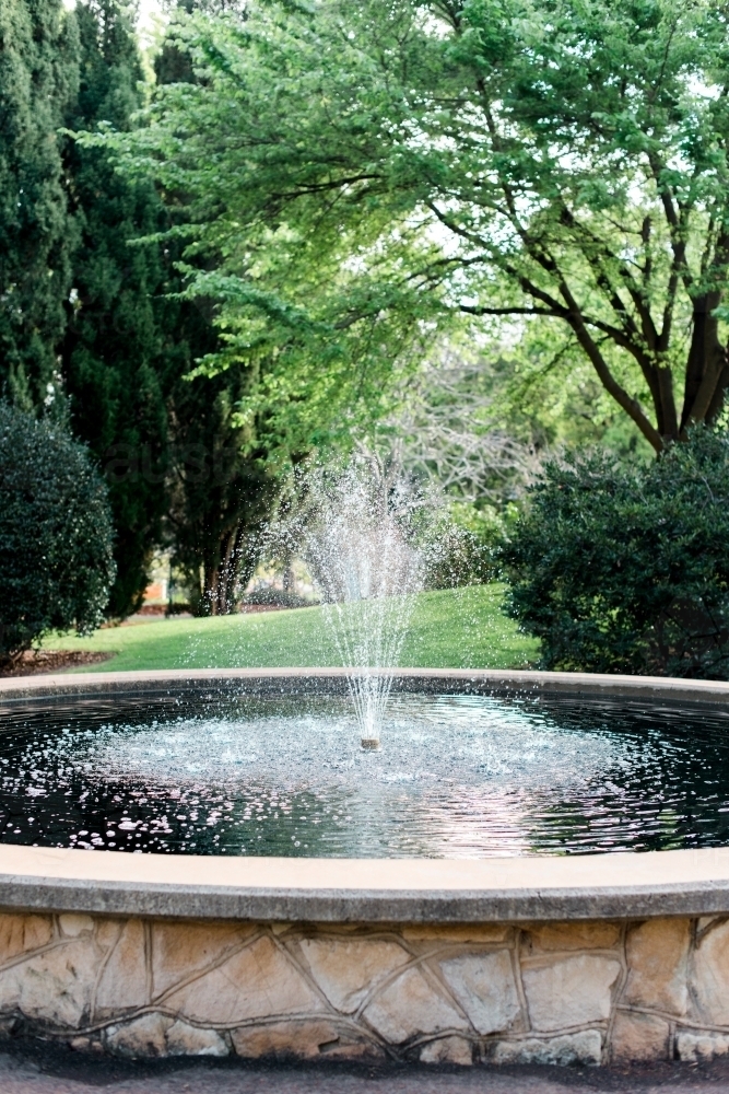 Fountain in a garden - Australian Stock Image