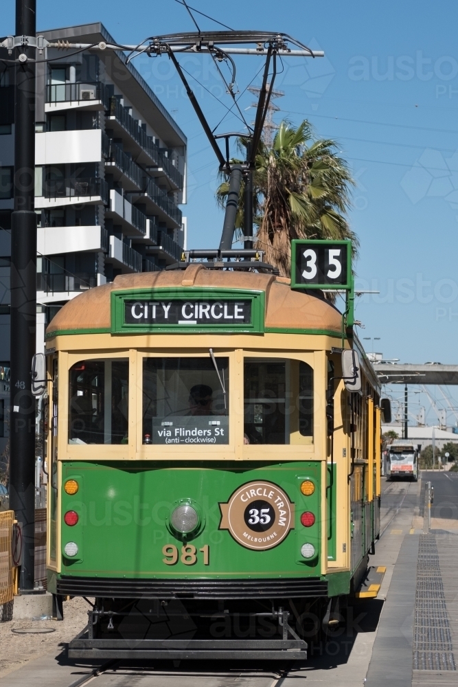 Free tourist tram in Melbourne city - Australian Stock Image