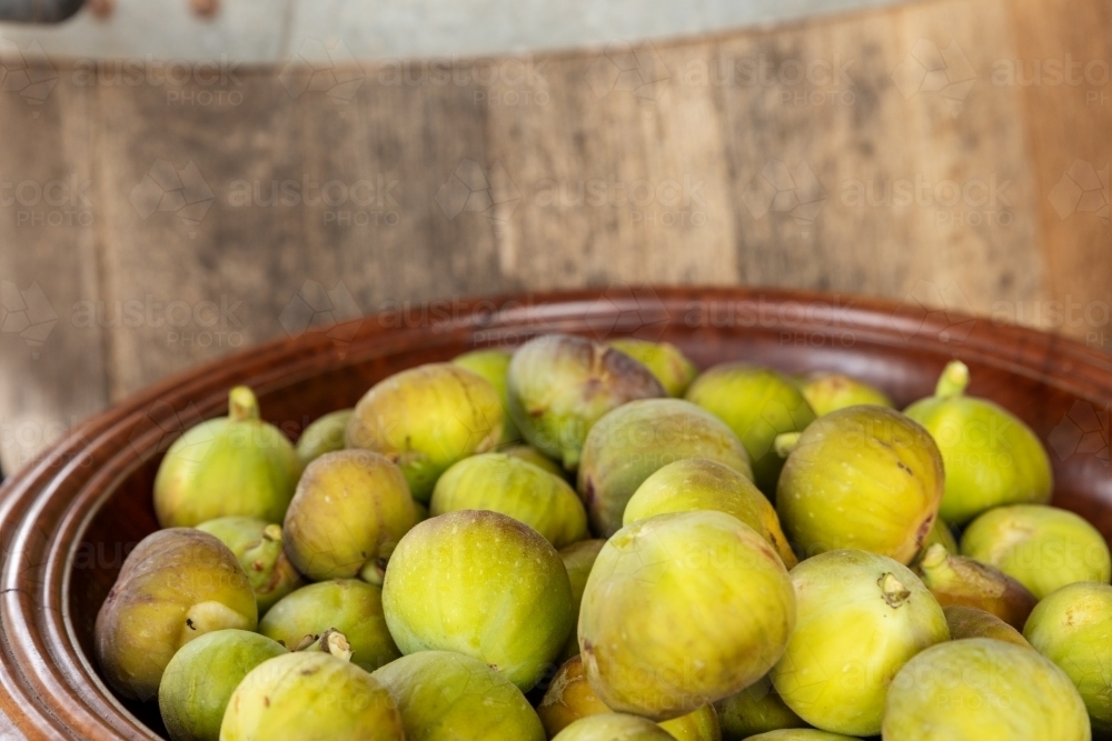 fresh figs in bowl - Australian Stock Image