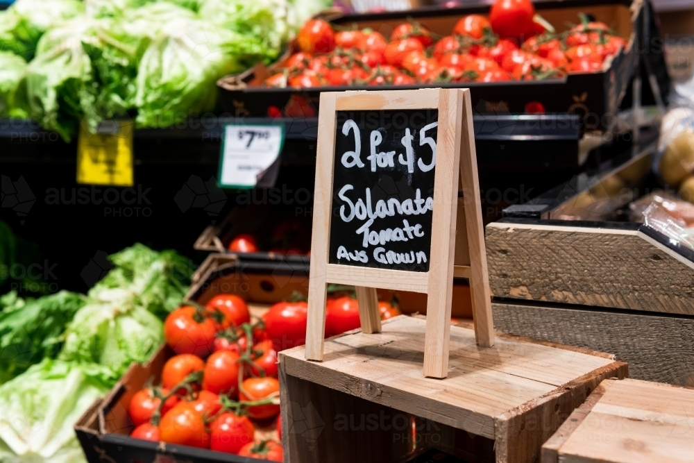 Fresh vegetables in the market. - Australian Stock Image