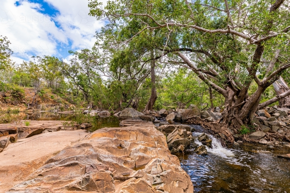 Fresh water creek and swimming hole in the summer - Australian Stock Image