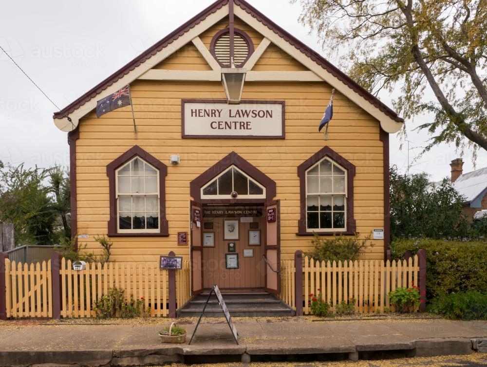 Front on view of Henry Lawson Centre building - Australian Stock Image