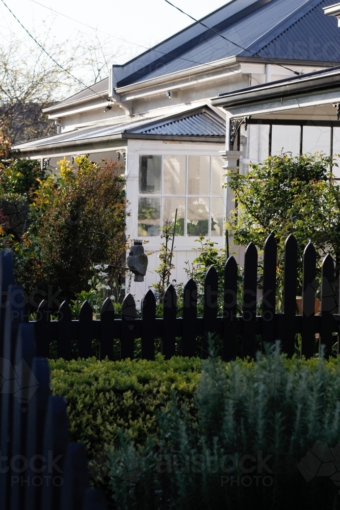 Front verandahs of colonial homes - Australian Stock Image