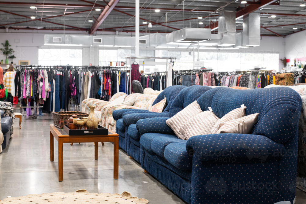 furniture in an op shop - Australian Stock Image