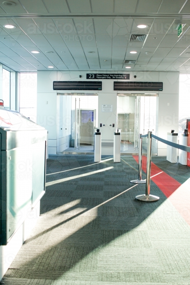 Gate in airport terminal - Australian Stock Image